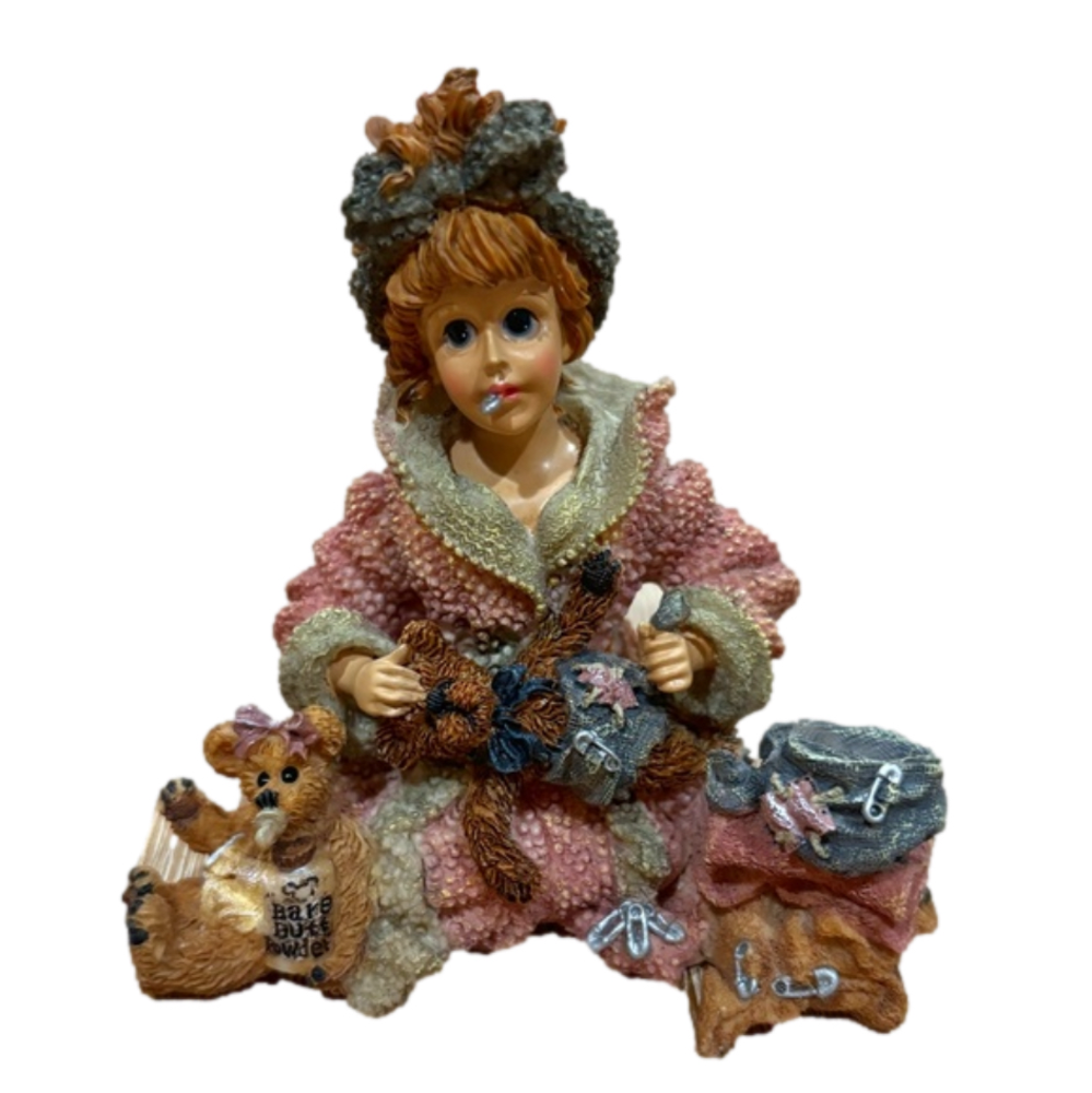 Vintage 1997 Yesterday's Child Caitlin w/Emma & Edmund...Diapering Baby Figurine